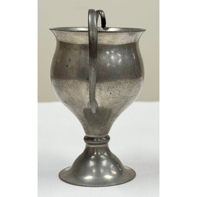 Mid 20th Century Vintage Petite Pewter Trophy Vase For Sale - Image 5 of 9