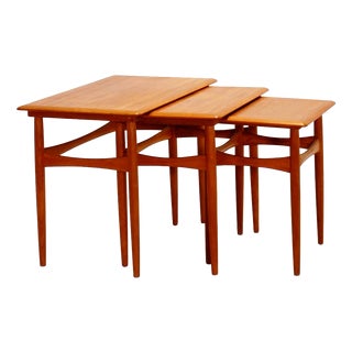 Danish Nesting Tables from Skovmand & Andersen, 1960s, Set of 3 For Sale