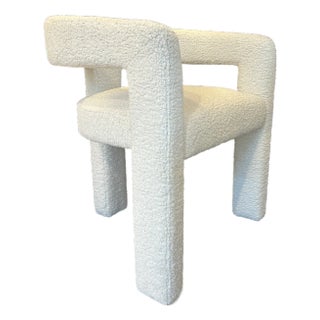 Interlude Home Cream Faux Shearling Accent Chair For Sale