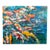 Mid 20th Century Oil Painting Koi Fish Textured Signed Romero Abstract Large 6'x7' For Sale