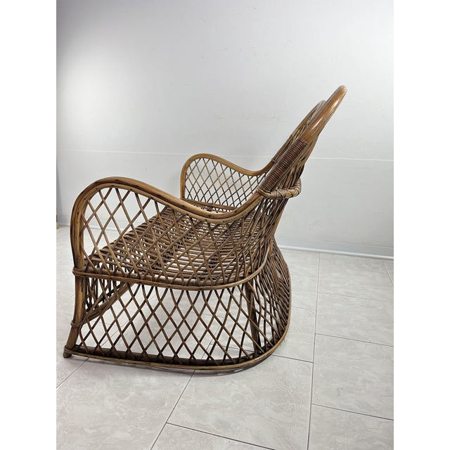 Beige Mid-Century Bamboo Sofa, 1960s For Sale - Image 8 of 10