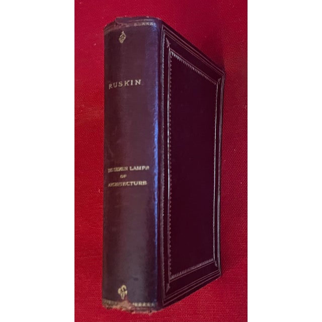 Fine Leather Bindings - John Ruskin "The Seven Lamps of Architecture" 1899 For Sale - Image 4 of 11