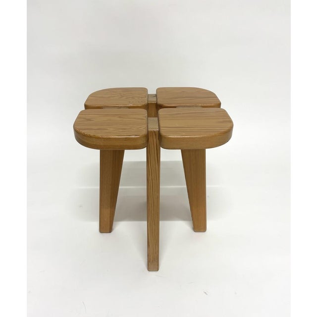 Contemporary Apila Pine Stool by Lisa Johansson-Pape, 1970s For Sale - Image 3 of 8
