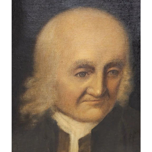 American Early 19th Century American Portrait Painting of a Gentleman Period Black Frame For Sale - Image 3 of 12