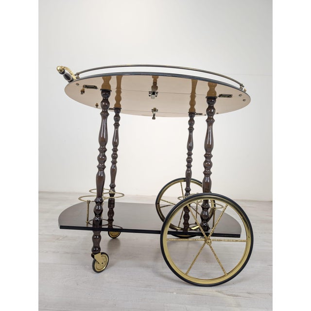 Italian Mobile Bar Cart Table, 1960s For Sale - Image 13 of 17