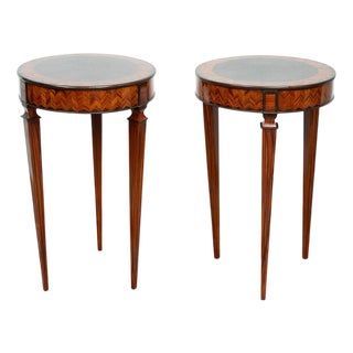 Antique Tables in Fine Exotic Woods, Lombardy, Early 20th Century, Set of 2 For Sale