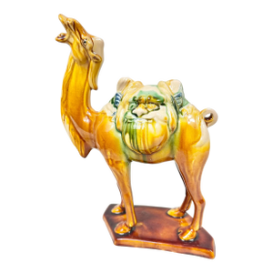 Vintage Tang Dynasty Style Camel Figurine