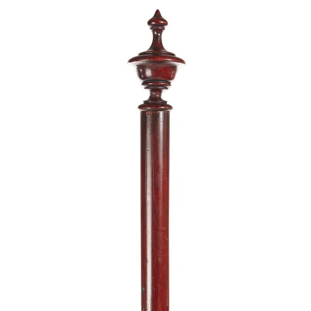 Wood Victorian Mahogany Pole Screen For Sale - Image 7 of 11