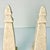 Ceramic 1980s Vintage Boho Chic Hollywood Regency Crackle Finish Ceramic Obelisk - A Pair. For Sale - Image 7 of 12