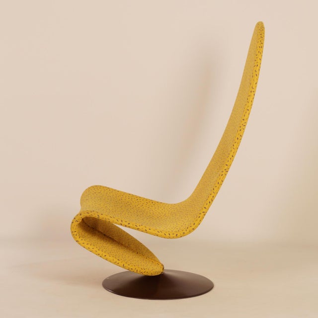 Fritz Hansen Yellow 123 Chair by Verner Panton for Fritz Hansen, 1970s For Sale - Image 4 of 11