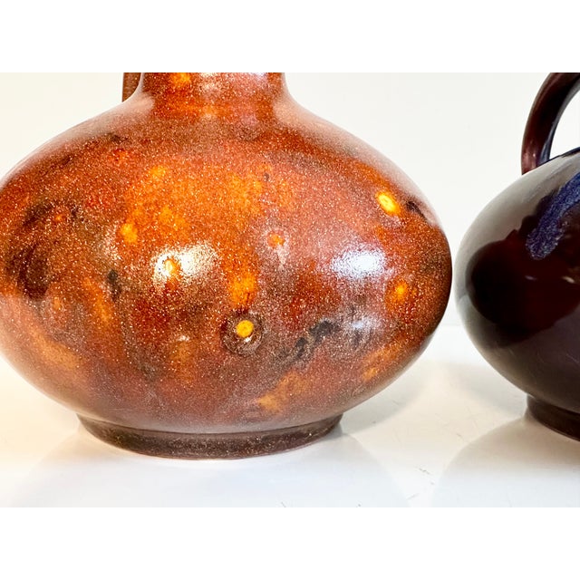Handmade Stoneware Vases with Handles, Germany, 1980s, Set of 2 For Sale - Image 10 of 12
