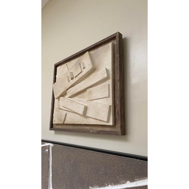2021 "Abstract Series 04" Contemporary Sculptural Wall Object, Framed For Sale - Image 4 of 7