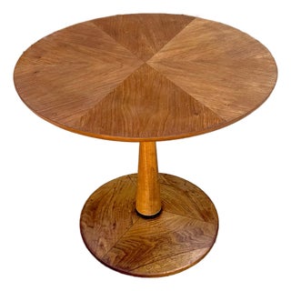 Drexel Declaration Walnut Pedestal Side Table For Sale