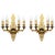 Italian 24ct Gold Plated Four Candle Sconces in Bronze, Set of 2 For Sale - Image 16 of 16