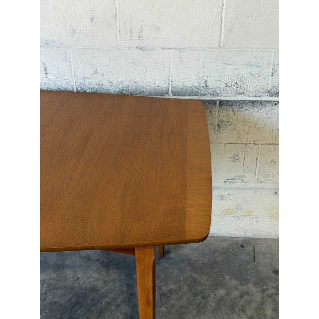 Wood Classic Oak Fixed-Top Rectangular Dining Table With Tapered Legs Mid-Century Modern 1960s For Sale - Image 7 of 10