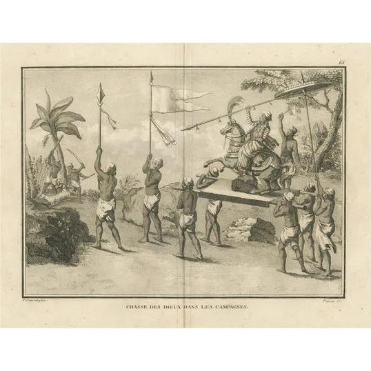 After Sonnerat, Procession of Deities Through the Countryside, Engraving, 1806 For Sale