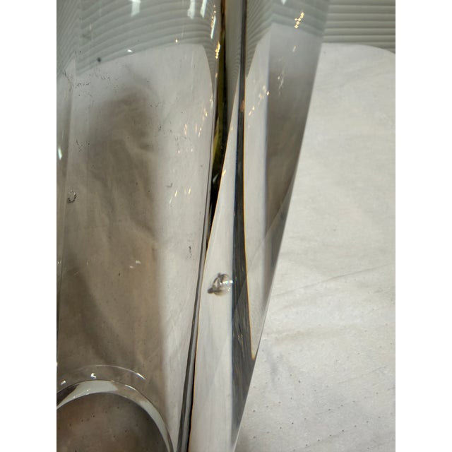 Erika Lagerbielke for Orrefors Faceted Crystal Flower Vase, Late 20th Century For Sale - Image 10 of 12
