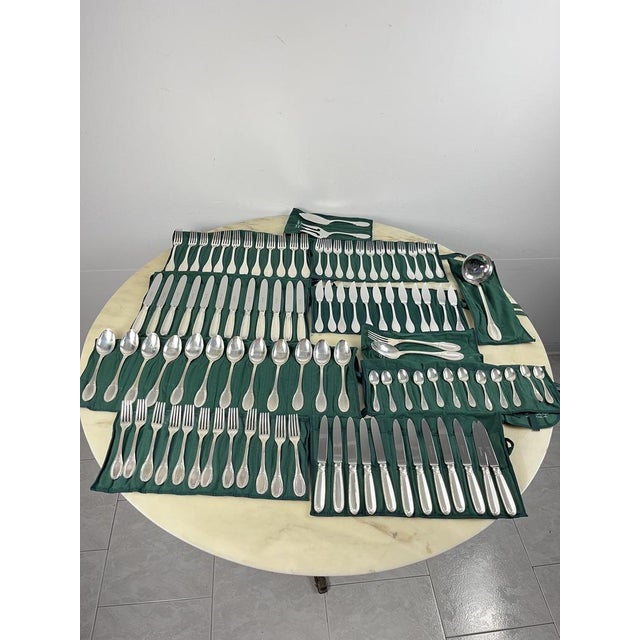 Empire Style Silver Cutlery Set, Italy, 1990s, Set of 101 For Sale - Image 15 of 15