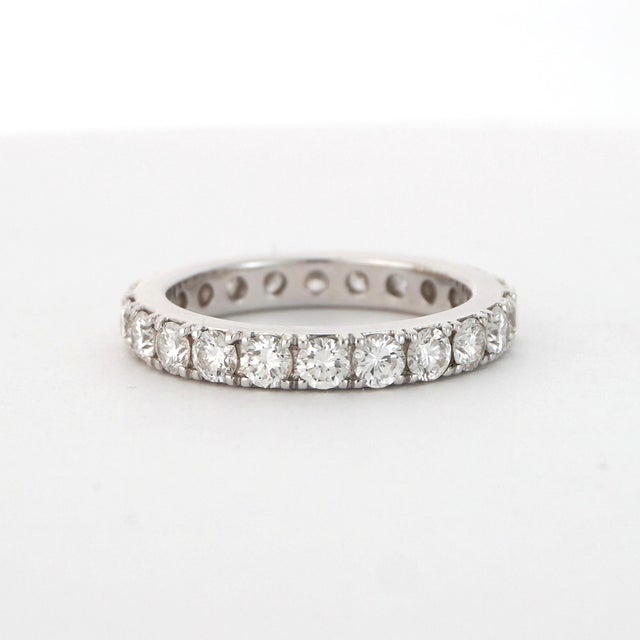 18k White Gold Diamond Ring 2.16ct G Vs2 Size 6.5 For Sale - Image 9 of 18