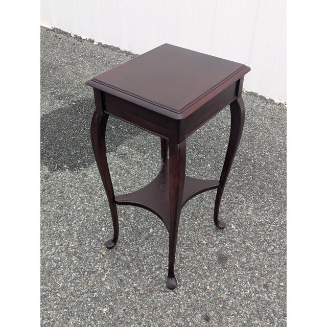 Mid 20th Century Vintage Mahogany Drinks Accent Side Table With Wood Gallery For Sale - Image 5 of 9