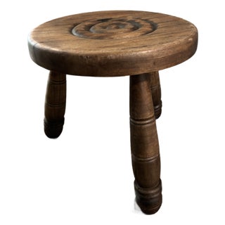 Vintage French Tripod Stool For Sale