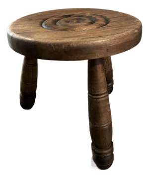 Vintage French Tripod Stool
