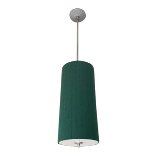 Textured Fabric Hanging Light For Sale