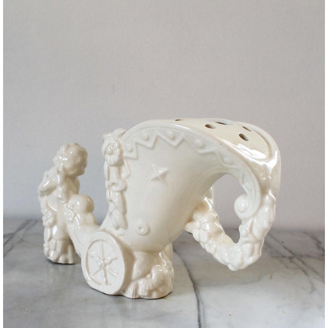 Mid 20th Century Vintage Cherub Flower Frog Vase For Sale - Image 5 of 8