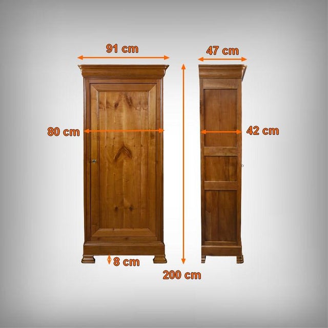 Small Late 19th Century Louis Philippe Cherrywood Bonnetière, 1890s For Sale - Image 17 of 18