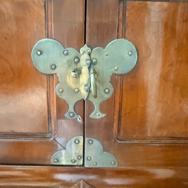 Tall Korean Bandaji Chest with Butterfly Clasps We love these highly decorative chests with carved panels, four drawers...