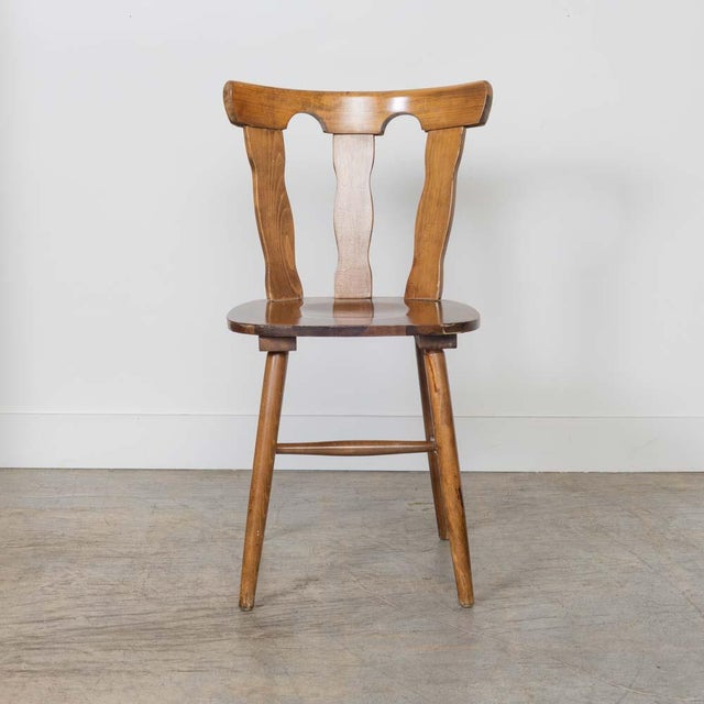 1950s French Wood Brutalist Chair For Sale - Image 4 of 12