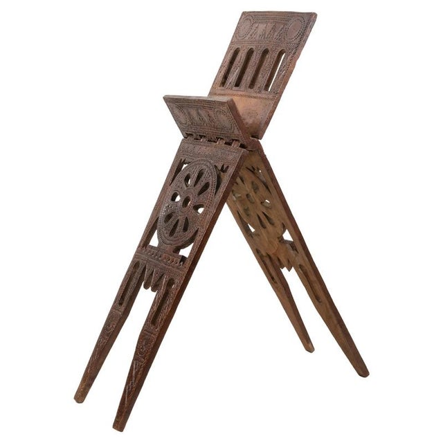 Carved Wooden Folding Easel, Early 20th Century For Sale - Image 9 of 9