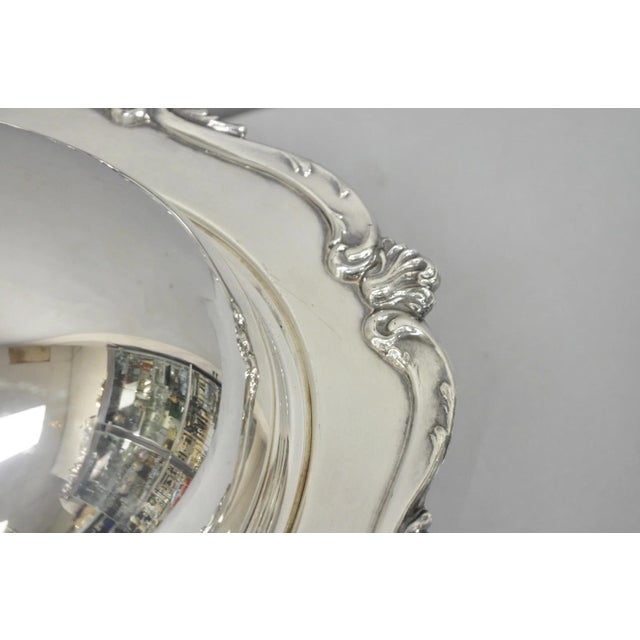 Silver Vintage Eton Victorian Silver Plated Large Oval Covered Warming Dish Platter For Sale - Image 8 of 18