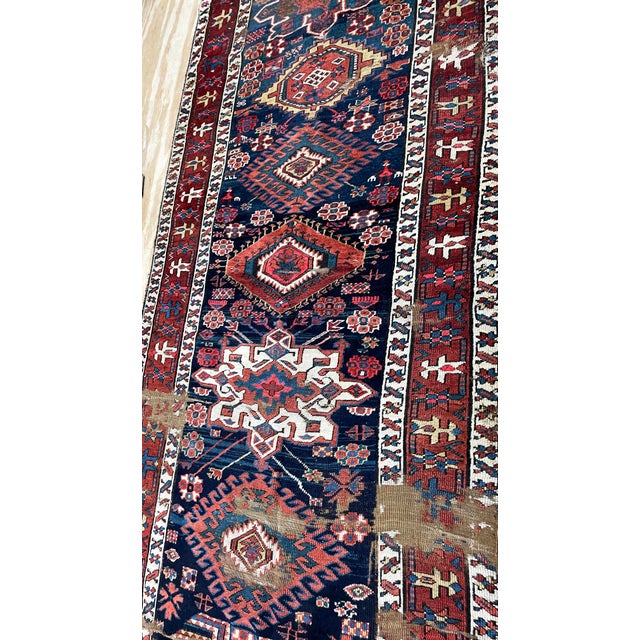 Tribal Antique Shirvan Caucasian Long Rug, as Is For Sale - Image 3 of 10
