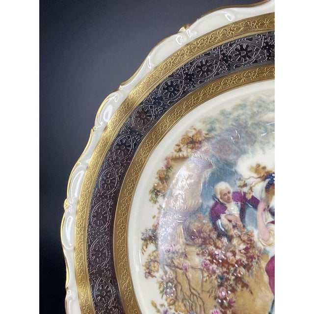 Vintage Porcelain Gloria Collector's Cabinet Plate from Seltmann Weiden Bavaria, Western Germany For Sale - Image 5 of 8