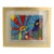 1970s Original Peter Max Painting Acrylic on Paper, Signed & Stamped in Floating Frame For Sale