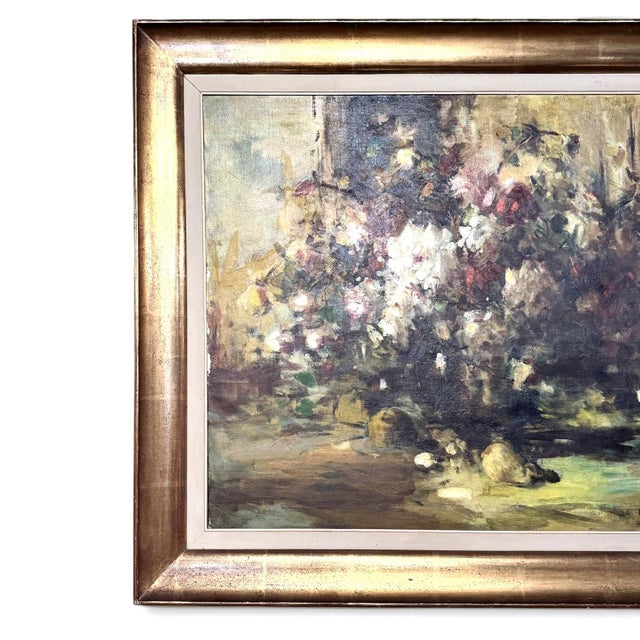 1960s Framed Oil Painting on Canvas by Martin Bollé (1912–1968) 'Still Life With Bouquet of Roses' Dated 1961 For Sale - Image 5 of 8