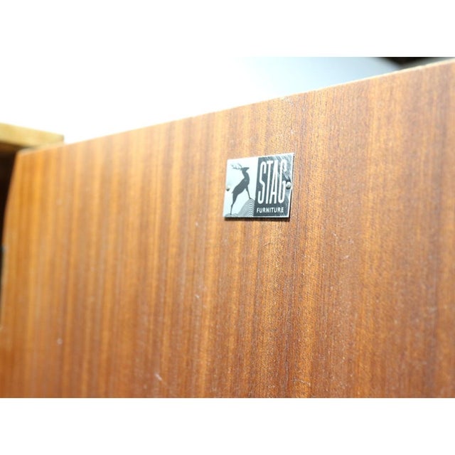 1960s 1960s Mid Century Modern Vintage Teak Armoire Wardrobe by Stag Danish Style For Sale - Image 5 of 15