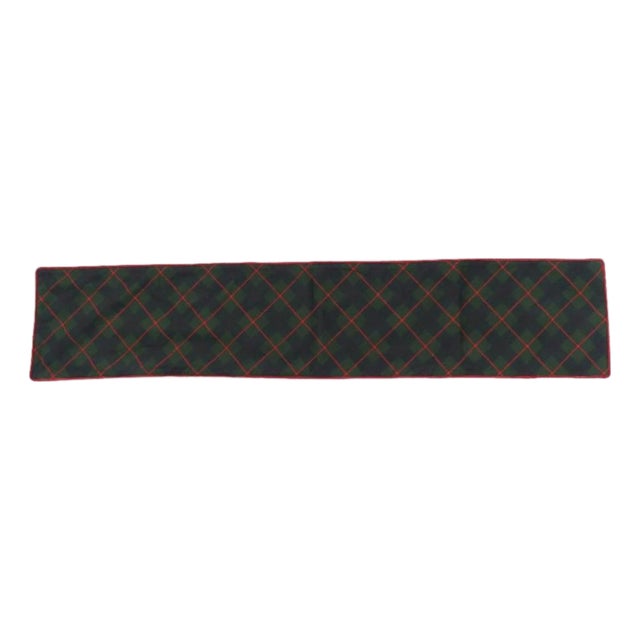 Plaid Christmas Table Runner 72"L For Sale