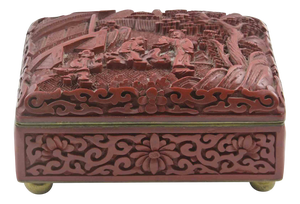 Vintage Chinese Box in Sealing Wax, China, Mid-20th Century