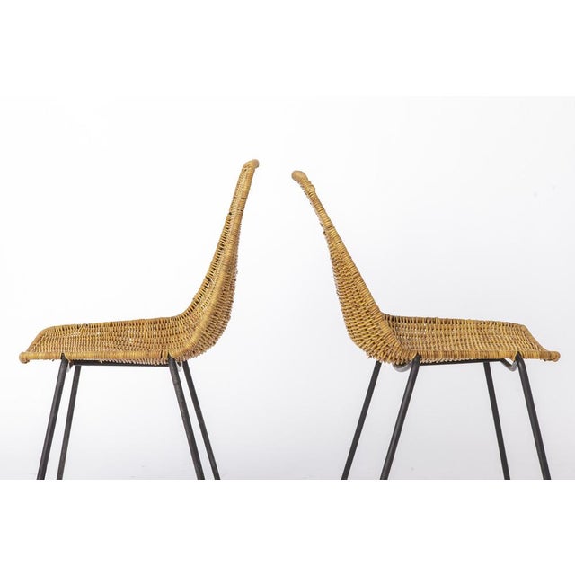 Set of 2 “Basket Chairs” by Gianfranco Legler, 1950s Design: 1951 A beautiful pair of iconic “Basket Chairs” designed by...