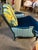 French Vintage French Bergere Peacock Chair For Sale - Image 3 of 7