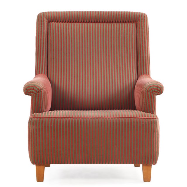 Italian Upholstered Lounge Chair, C. 1940 For Sale - Image 4 of 7