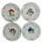 Victorian Vintage Numbered Reticulated Porcelain Hand Painted Fruit Accent Plates a Set of 4 For Sale - Image 3 of 13