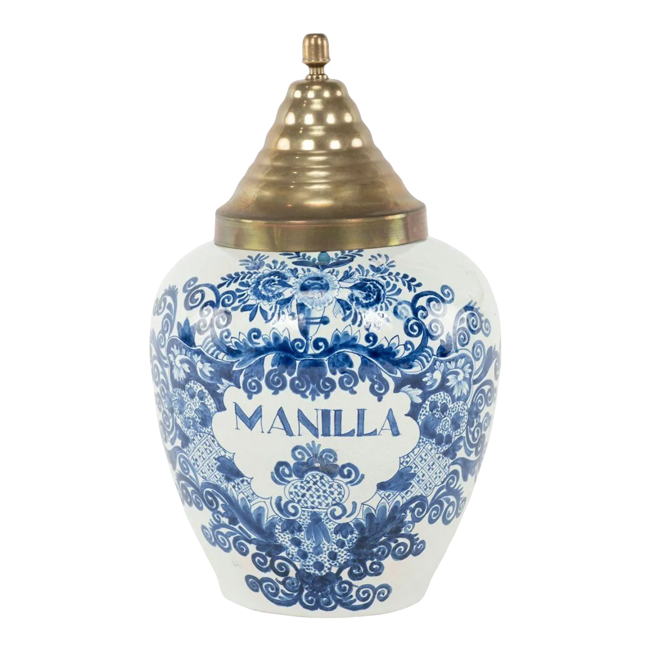 carolina delft tobacco jar for sale Delft Blue and White 