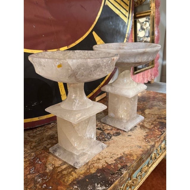 This product is a pair of rock crystal tazzas sourced from Brazil. Known for its stunning beauty and unique properties,...