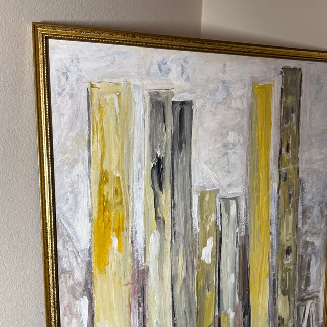 Wood Vintage Abstract Large Original Abstract Textured Painting For Sale - Image 7 of 12