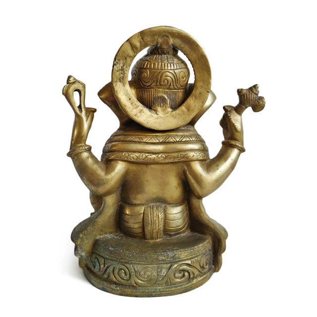Vintage Brass Ganesha For Sale - Image 4 of 5