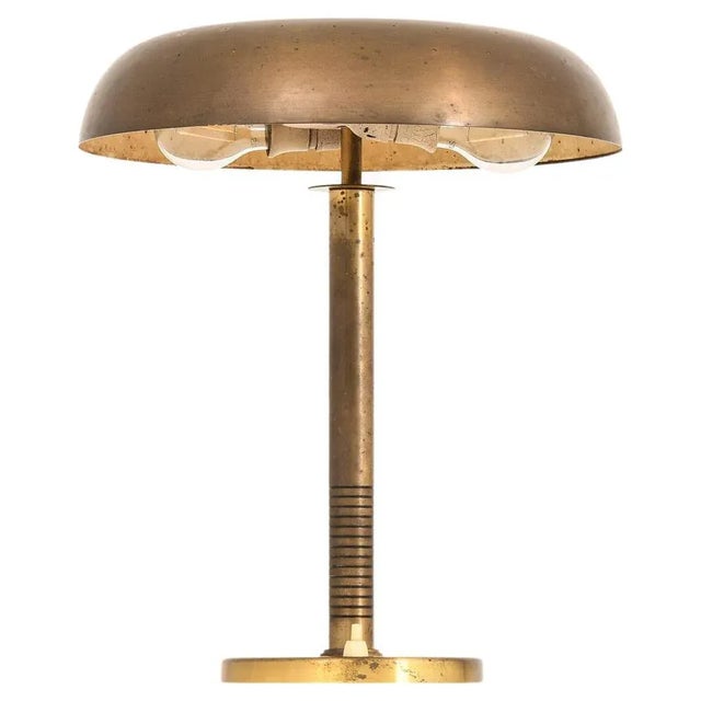 Metal Table Lamp in Brass, 1950s For Sale - Image 7 of 7