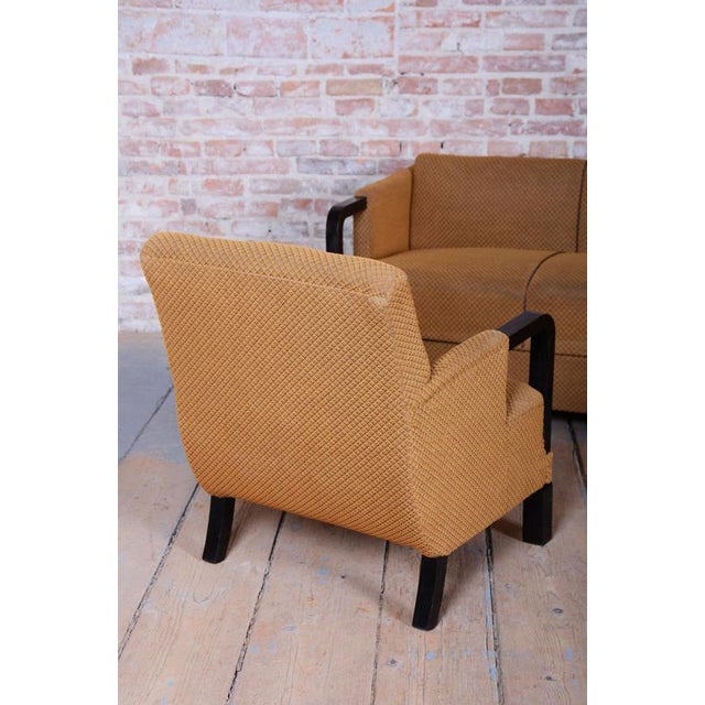 Czech Art Deco Seating Set, J. Halabala, Up Závody, Beech, Oak, Czech, 1930s, 1920s, Set of 3 For Sale - Image 4 of 18